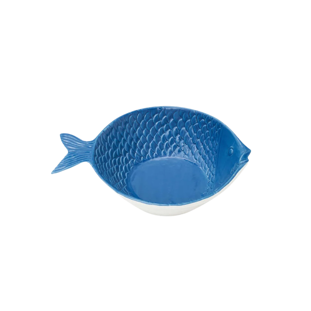 Schüssel Fisch blau
