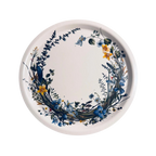 Serviertablett Blumen rund