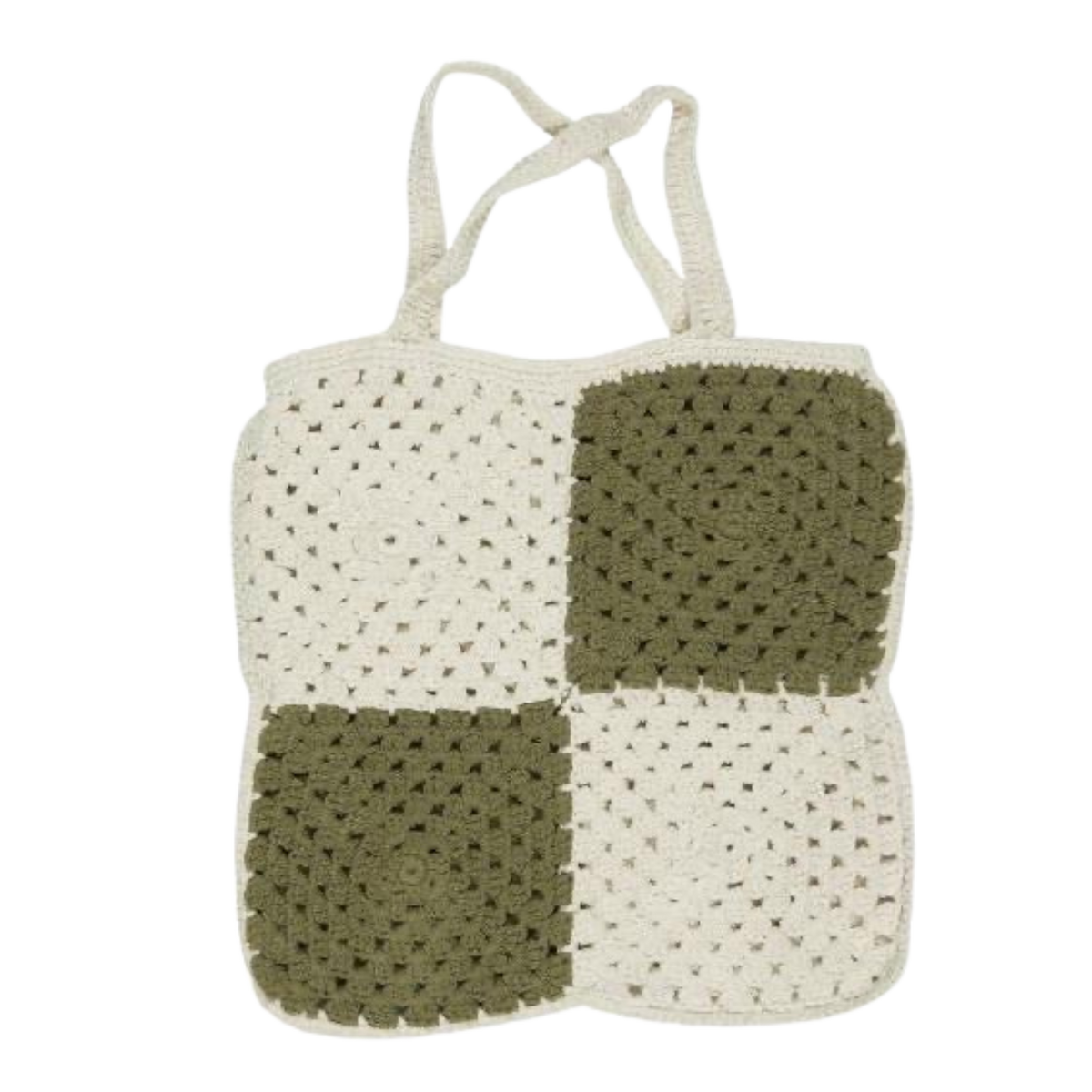 Tasche gehäkelt olive creme