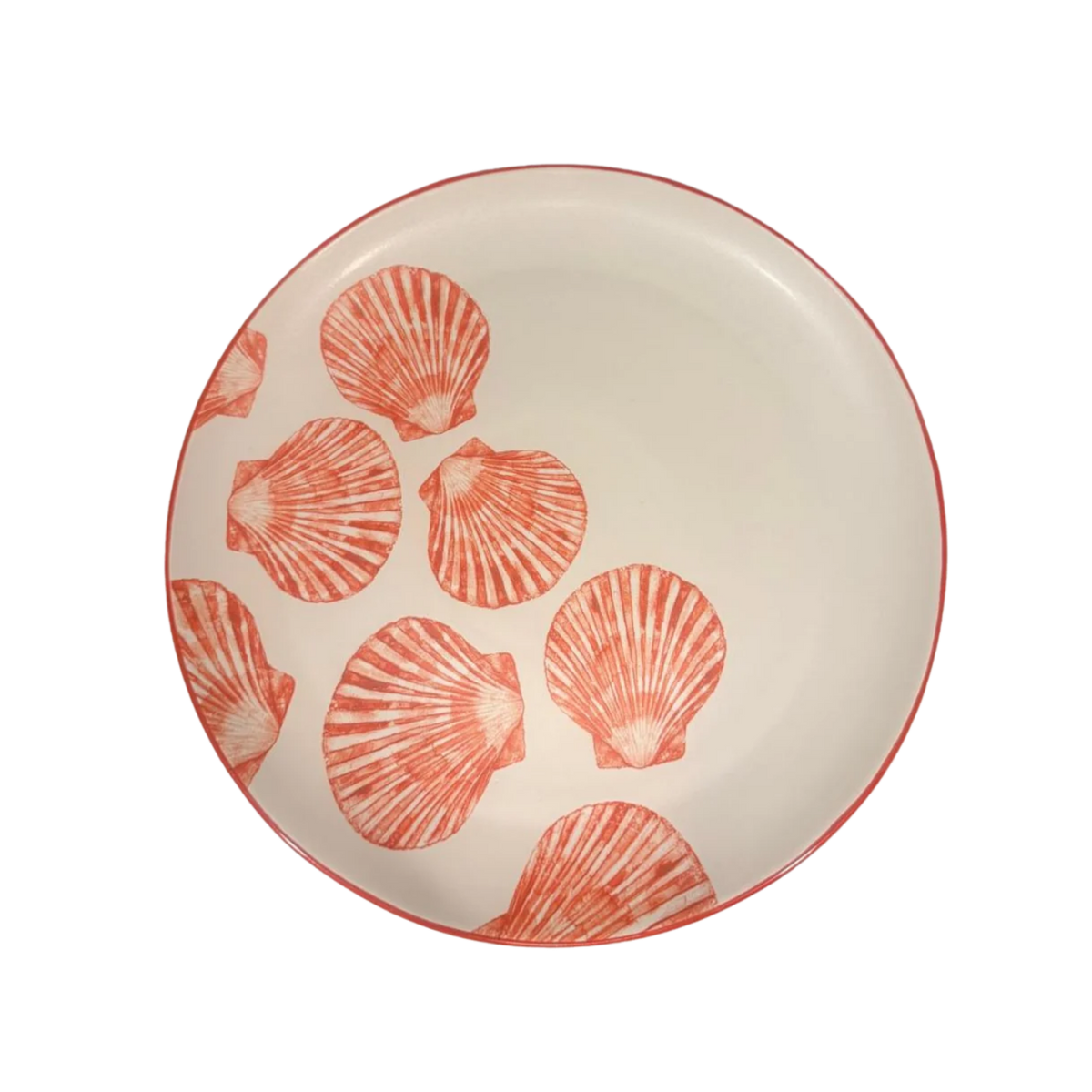 Servierteller Muscheln rot