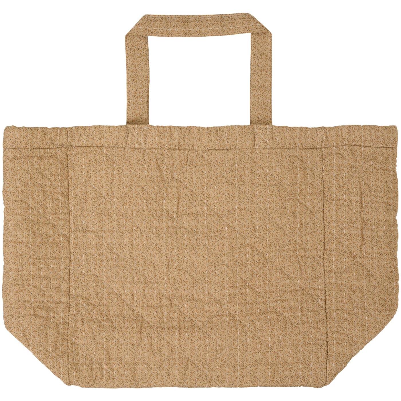 Tasche Wattiert L senffarben mit  Blümchenmuster