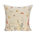 Polsterüberzug beige mit Blumen und Schmetterlingen