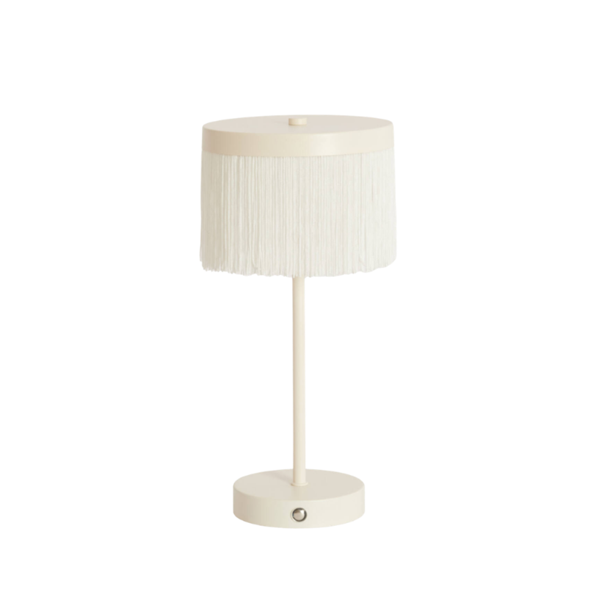 LED Lampe mit Fransen creme