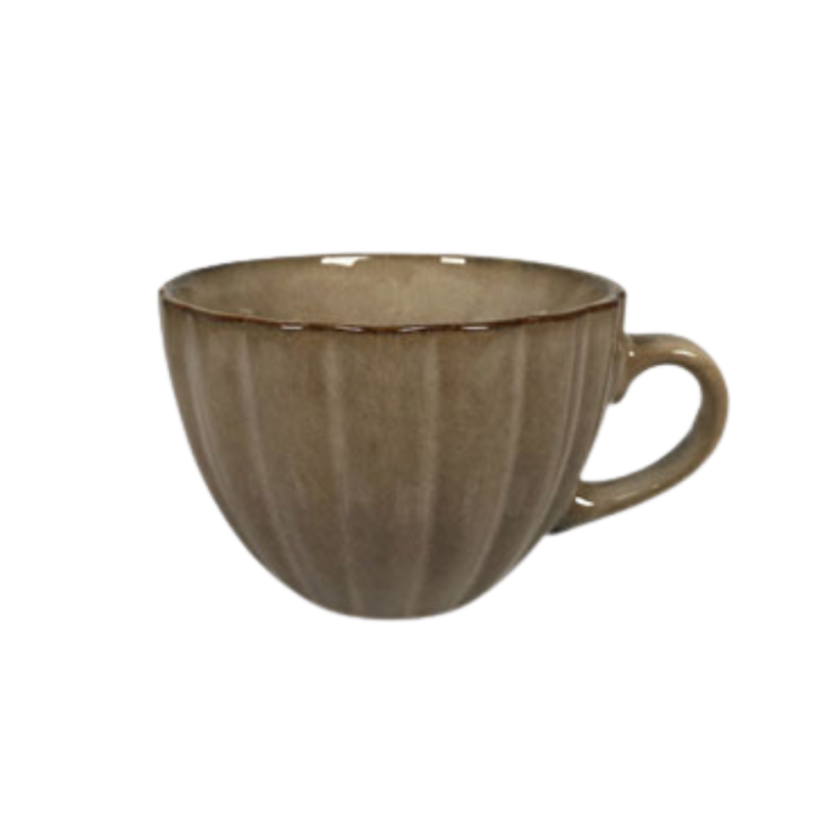 Tasse mit Rillen L sand