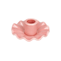 Kerzenhalter Porzellan gewellt rosa