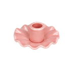 Kerzenhalter Porzellan gewellt rosa
