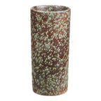 Vase dunkelbraun mit grünen Sprenkeln