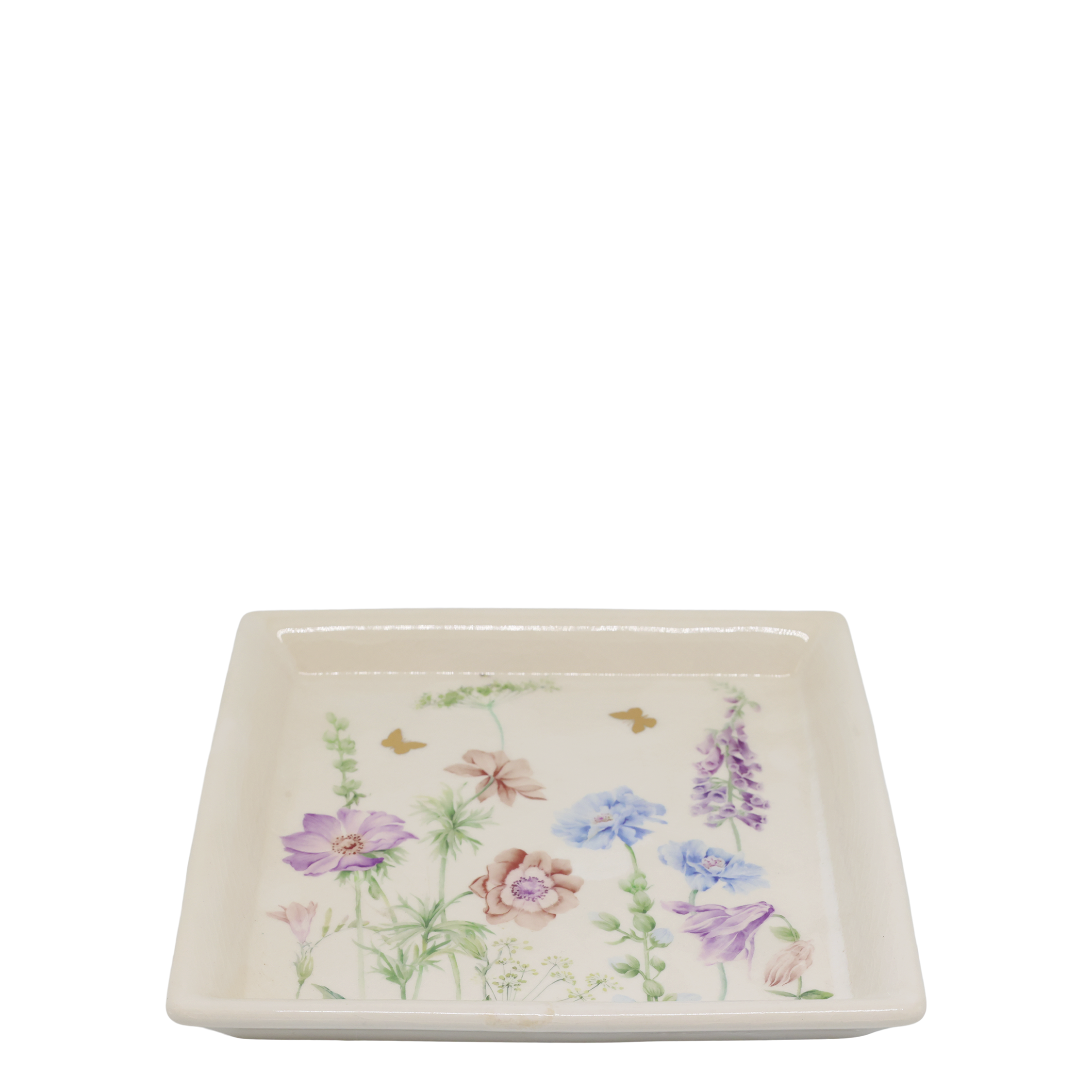 Papillon Tablett mit Blumen