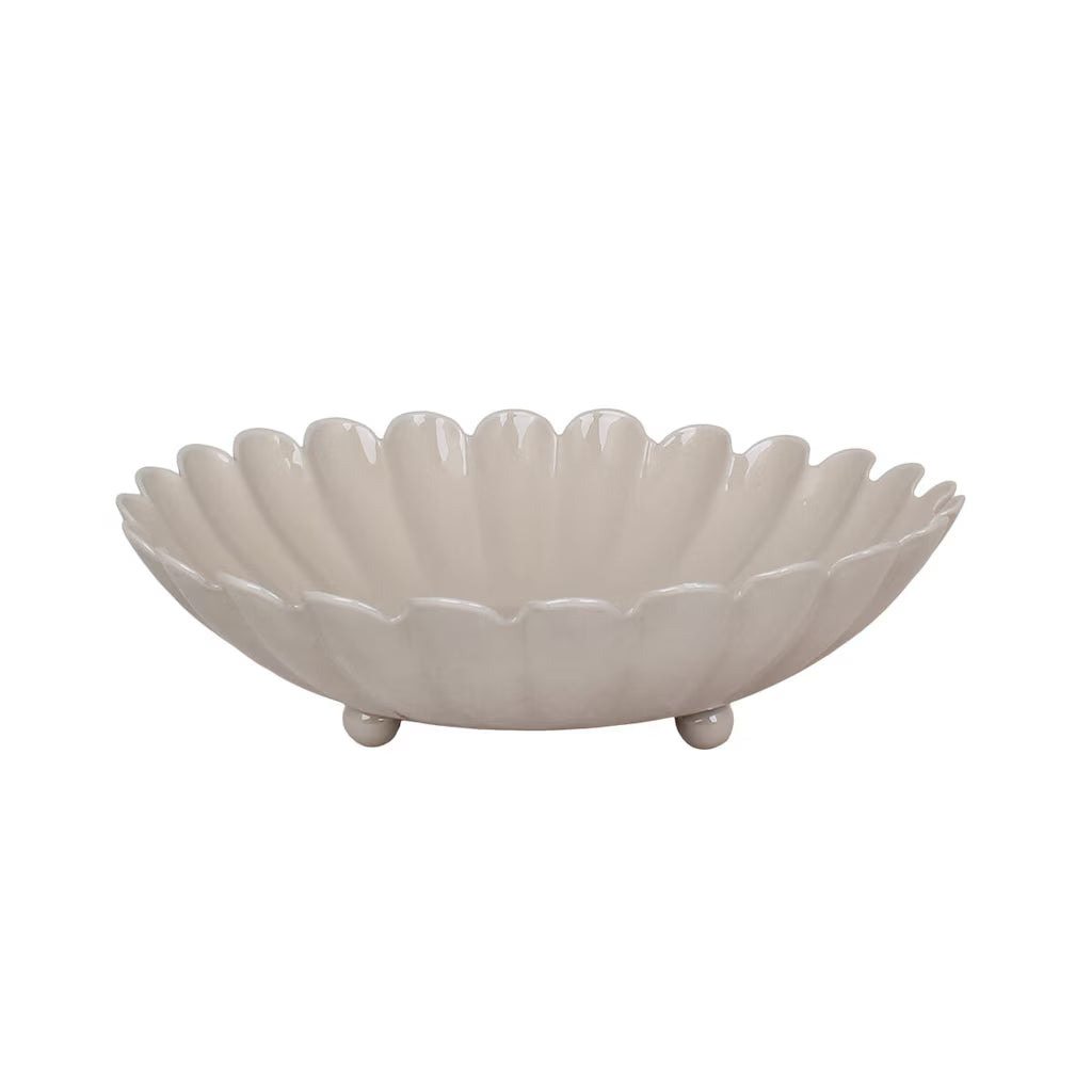 Metallschüssel Shell beige