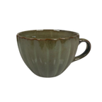 Tasse mit Rillen L grün