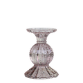 Kerzenhalter Glas mit Perlkante S