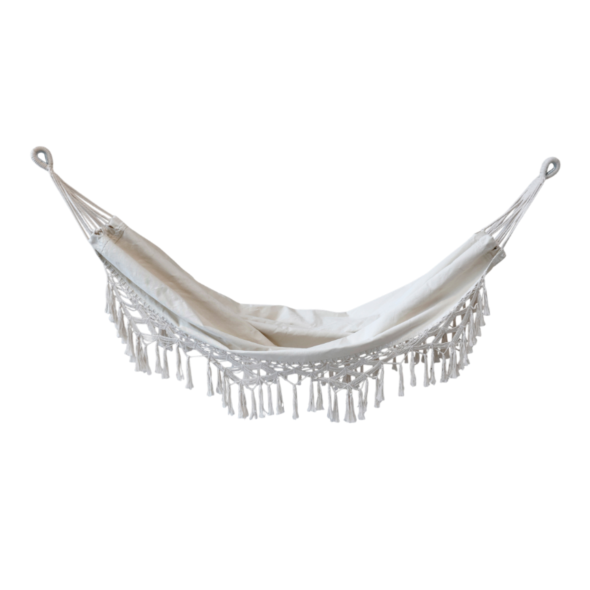 Hängematte creme mit Fransen – Seabreeze