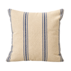 Polsterüberzug creme mit blauen Streifen