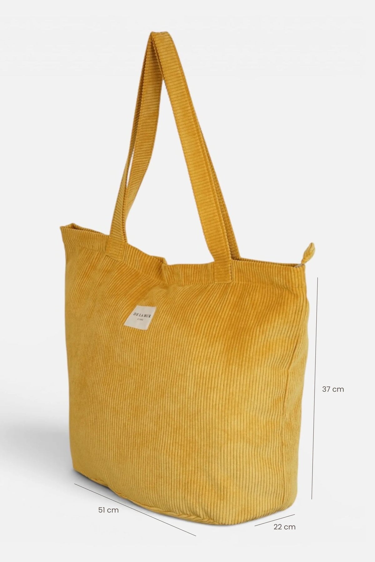 De La Mur Shopper mit Zip Cord senf