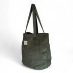 De La Mur Shopper Cord dunkelgrün