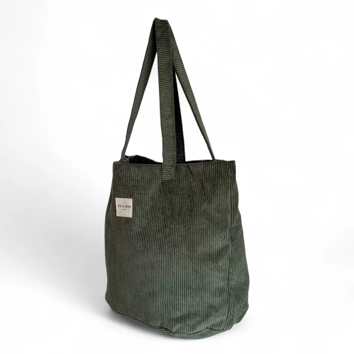 De La Mur Shopper Cord dunkelgrün