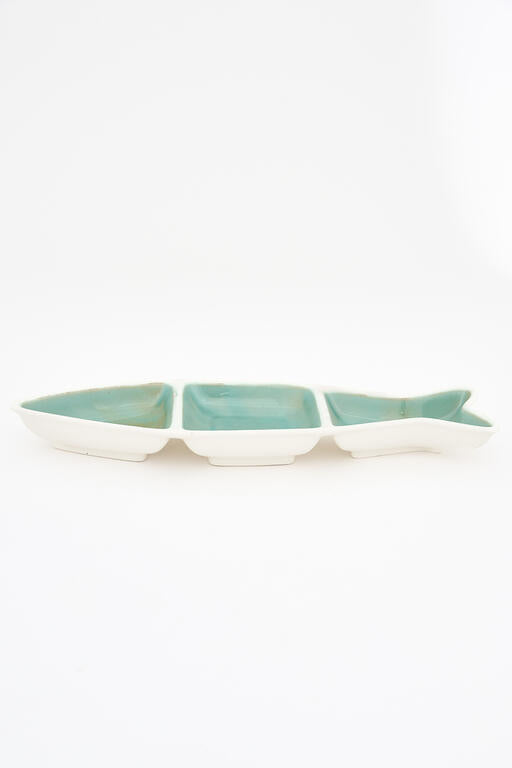 Servierschale Fisch türkis