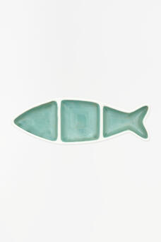 Servierschale Fisch türkis