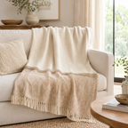 Decke Athen creme/beige