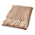 Decke beige und creme gemustert