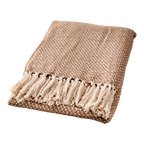 Decke beige und creme gemustert