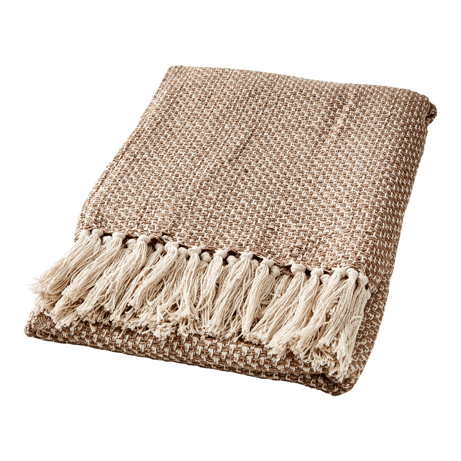 Decke beige und creme gemustert