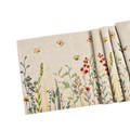 Tischläufer mit Blumen und Schmetterlingen