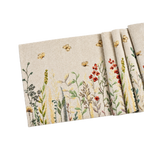 Tischläufer mit Blumen und Schmetterlingen
