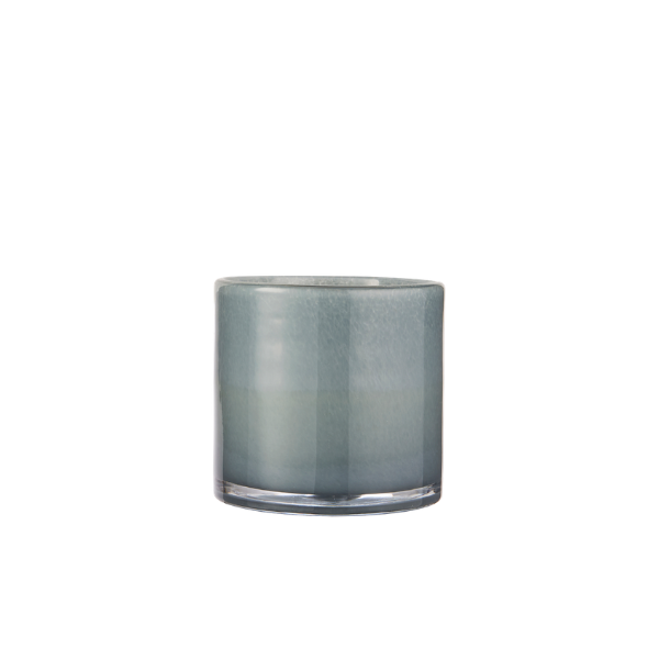 Teelicht/Vase Glas blau S