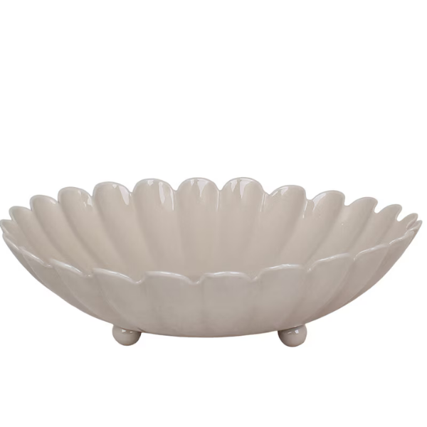 Metallschüssel Shell beige