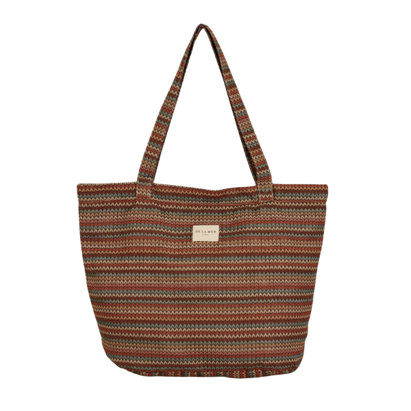 Da La Mur Shopper mit herbstlichem Zickzack-Muster mit Reißverschluss
