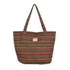 Da La Mur Shopper mit herbstlichem Zickzack-Muster mit Reißverschluss