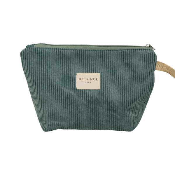 De La Mur Necessaire in jadefarbenen Cord