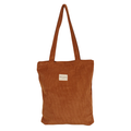 De La Mur Tragetasche Cord cognacbraun mit Zip