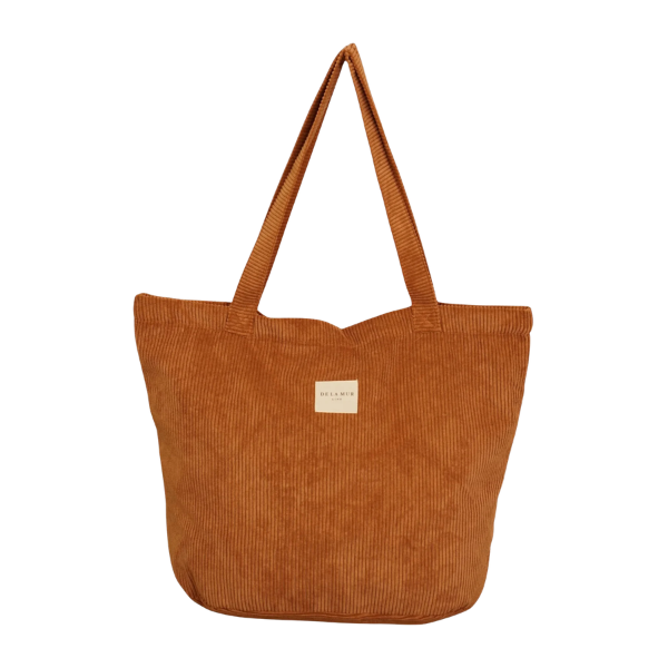 De La Mur Shopper Cord cognacbraun mit Zip