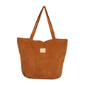 De La Mur Shopper Cord cognacbraun mit Zip
