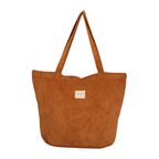 De La Mur Shopper Cord cognacbraun mit Zip