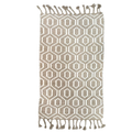 Teppich beige mit Fransen