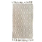 Teppich beige mit Fransen