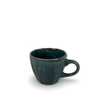 Espressotasse mit Rillen blau
