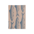 Geschirrtuch beige m/ blauen Fischen