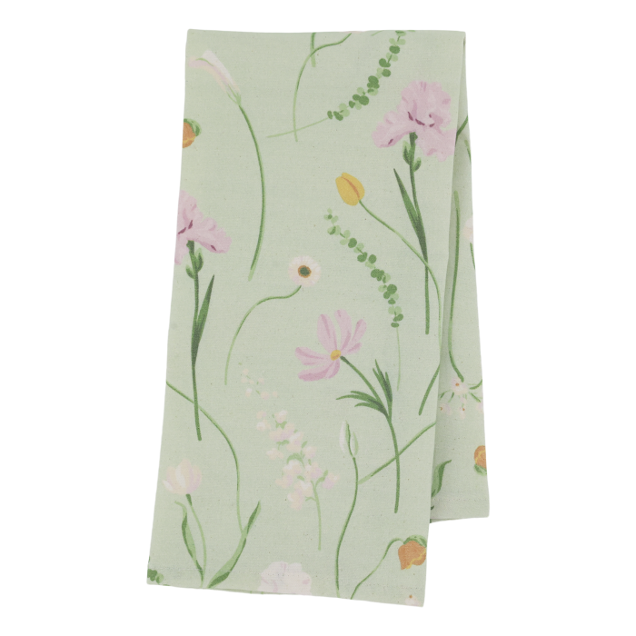 Geschirrtuch Blumen grün