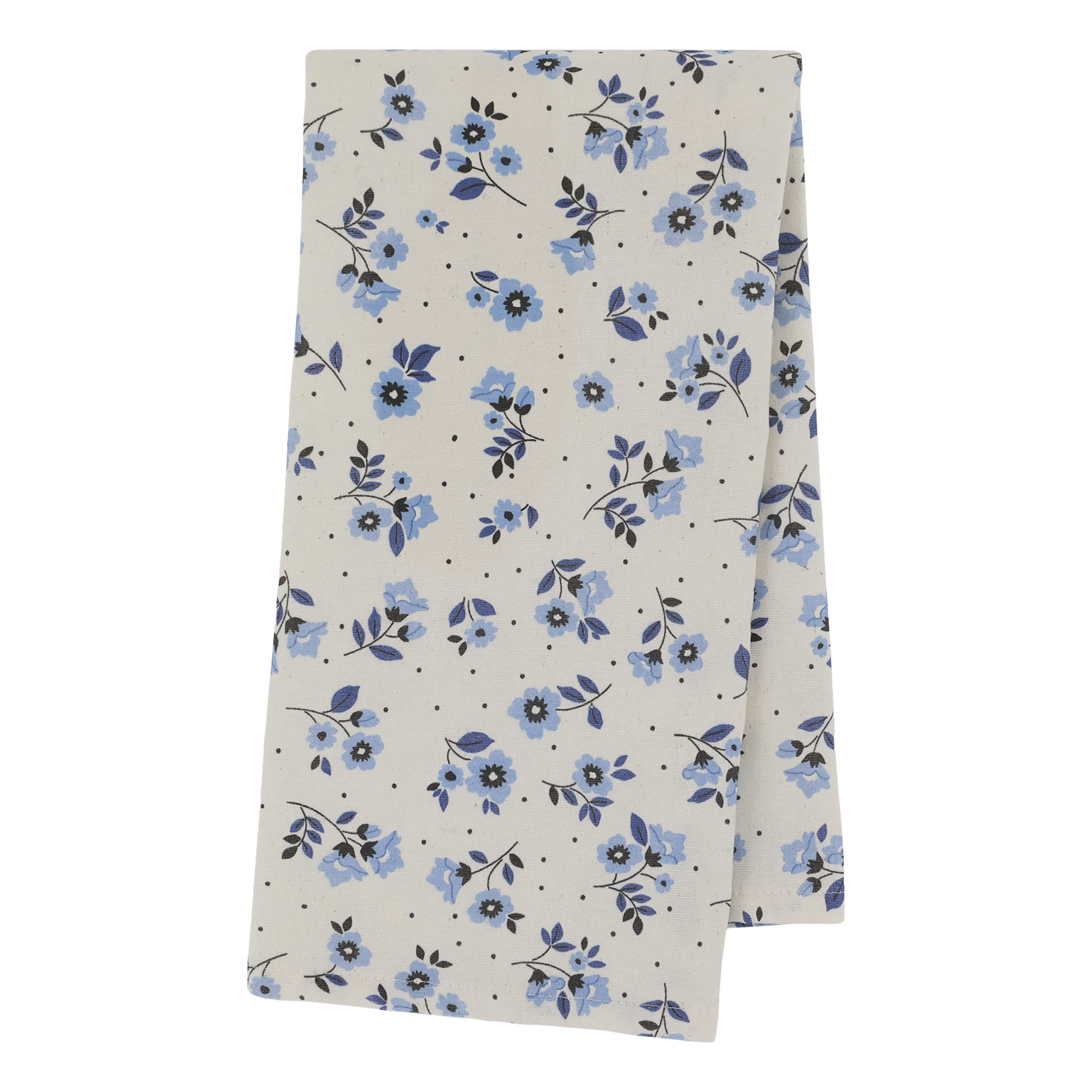 Geschirrtuch mit blauen Blumen