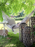 Hängematte creme mit Fransen