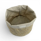 Stoffkorb beige-gelb