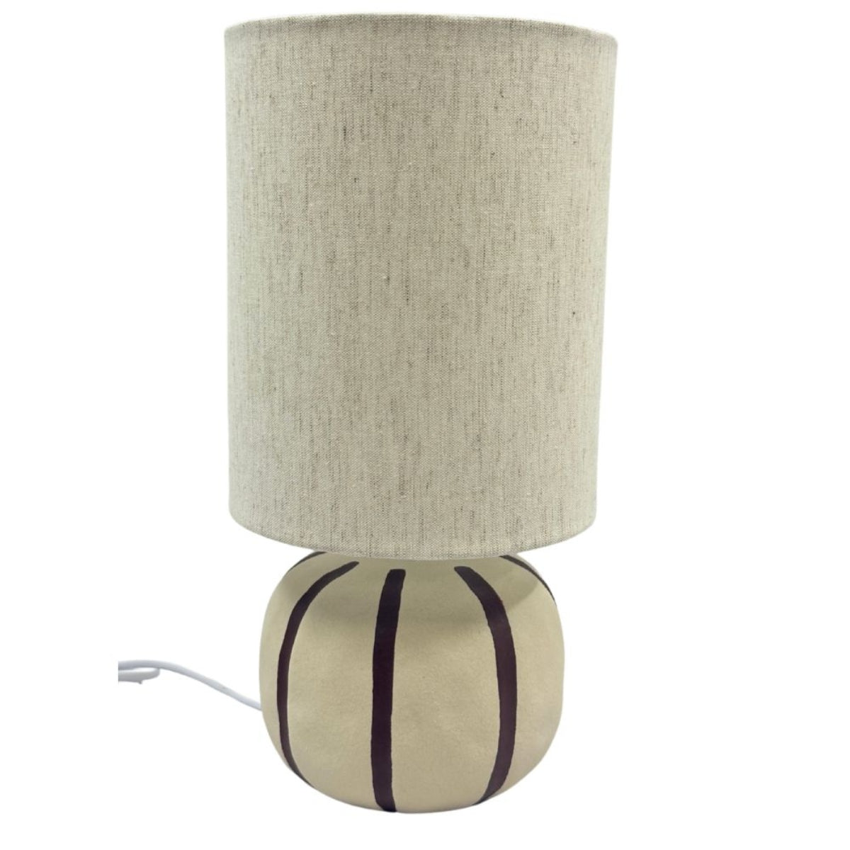 Lampe Keramik creme/braun
