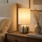 Lampe Keramik creme/braun