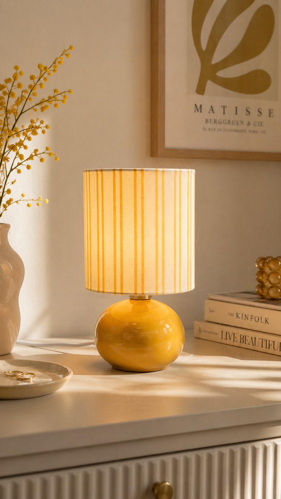 Keramiklampe gelb