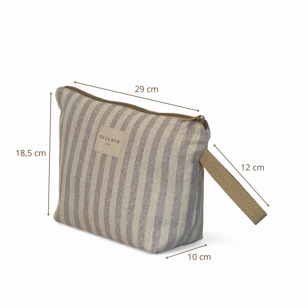 De La Mur Necessaire in Ecru- und Senftönen glänzend