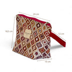 De La Mur Necessaire mit lila-pinkem Muster L